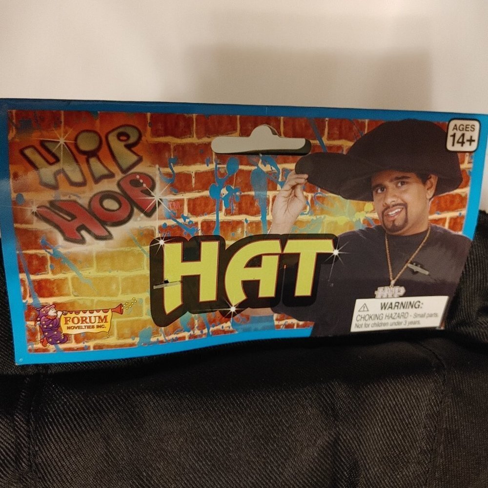 FUN Oversized Black Hip Hop Hat Forum Novelties BNWT 2010 Costume Gag Gift